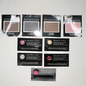MARY KAY 9 COUNT MINERAL EYE COLOR & NOURISHING PLUS LIP GLOSS MAKEUP SAMPLE